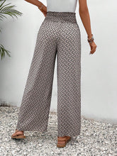 Load image into Gallery viewer, Tied Printed Wide Leg Pants