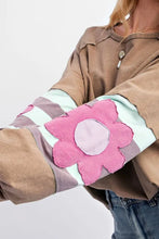 Load image into Gallery viewer, Plus Size Flower Round Neck Long Sleeve Blouse