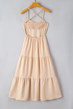 Load image into Gallery viewer, Tiered Crisscross Spaghetti Strap Dress