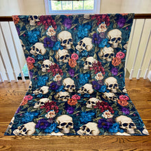 Load image into Gallery viewer, Blanket Halloween #9 - Floral Skull - PREORDER ends 7/25