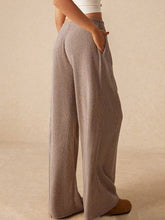 Load image into Gallery viewer, Ribbed Drawstring Wide Leg Pants
