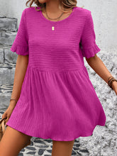 Load image into Gallery viewer, Round Neck Short Sleeve Blouse