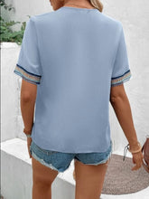 Load image into Gallery viewer, Full Size V-Neck Short Sleeve Blouse