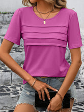 Load image into Gallery viewer, Round Neck Short Sleeve Top