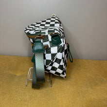 Load image into Gallery viewer, Roni - Checkered - Nylon Crossbody - Dark Green -
