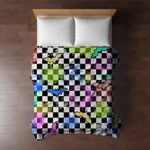 Load image into Gallery viewer, Blanket Halloween #24 - Rainbow Bat Checker - PREORDER ends 7/25