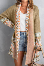 Load image into Gallery viewer, Geometric Open Front Long Sleeve Cardigan