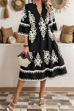 Load image into Gallery viewer, Printed Half Sleeve Knee Length Dress