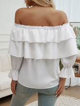 Load image into Gallery viewer, Off-Shoulder Flounce Sleeve Blouse