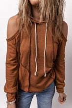 Load image into Gallery viewer, Cold Shoulder Long Sleeve Hoodie