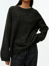 Load image into Gallery viewer, Round Neck Drop Shoulder Sweater