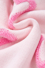 Load image into Gallery viewer, High-Low Heart Round Neck Long Sleeve Sweater