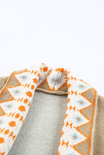 Load image into Gallery viewer, Geometric Open Front Long Sleeve Cardigan