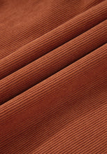 Load image into Gallery viewer, Corduroy Quarter Snap Three-Quarter Sleeve Dress