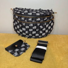 Load image into Gallery viewer, The Roni Nylon Crossbody - Checkered Denim - PREORDER ends 12/2