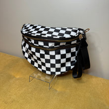 Load image into Gallery viewer, Roni - Checkered - Nylon Crossbody - Black & White