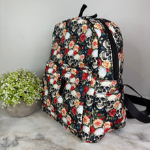 Load image into Gallery viewer, Mini Backpack - Halloween - Skull Roses - PREORDER