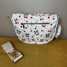 Load image into Gallery viewer, The Roni Nylon Crossbody - Cherry on White