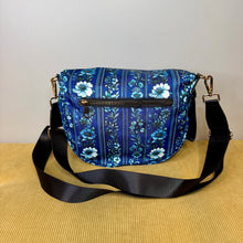 Load image into Gallery viewer, The Roni Nylon Crossbody - Blue Stripe Floral