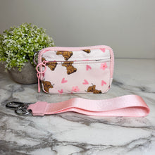 Load image into Gallery viewer, Rue - Nylon Wristlet Wallet - Pink Highland Cow