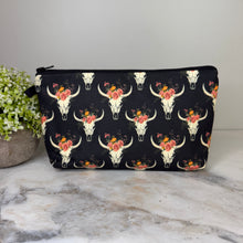 Load image into Gallery viewer, Pouch - Bull Skull Floral