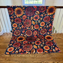 Load image into Gallery viewer, Blanket Halloween #26 - Moody Crimson Floral - PREORDER ends 7/25