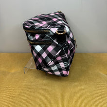 Load image into Gallery viewer, The Roni Nylon Crossbody - Black Pink Plaid