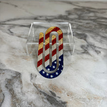 Load image into Gallery viewer, Jumbo Paperclip - Glitter American Flag