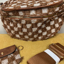 Load image into Gallery viewer, The Roni Nylon Crossbody - Checkered Denim - PREORDER ends 12/2