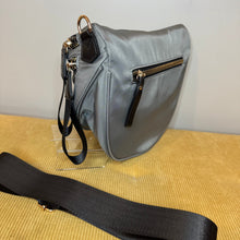 Load image into Gallery viewer, The Roni Nylon Crossbody - Grey + Black -