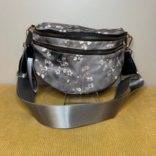Load image into Gallery viewer, The Roni Nylon Crossbody - Grey Cherry Blossom