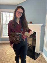 Load image into Gallery viewer, The Roni Nylon Crossbody - Animal Print Black & Caramel