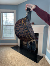Load image into Gallery viewer, The Roni Nylon Crossbody - Animal Print Black & Caramel