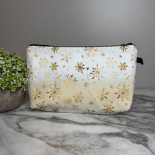 Load image into Gallery viewer, Pouch - Holiday Christmas - Snowflake Gold