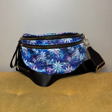 Load image into Gallery viewer, Roni - Nylon Crossbody - Blue Purple Snowflake -