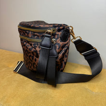 Load image into Gallery viewer, The Roni Nylon Crossbody - Animal Print Black & Caramel