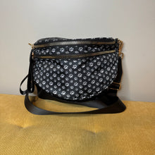 Load image into Gallery viewer, Roni - Nylon Crossbody - Black & Grey Paw -