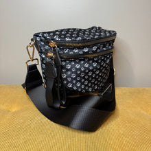 Load image into Gallery viewer, Roni - Nylon Crossbody - Black & Grey Paw -