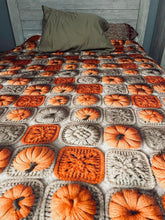 Load image into Gallery viewer, Blanket - Halloween - Knit Pumpkins