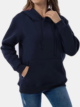 Load image into Gallery viewer, Drawstring Long Sleeve Hoodie with Kangaroo Pocket