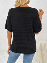 Load image into Gallery viewer, Round Neck Half Sleeve Knit Top