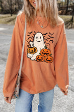 Load image into Gallery viewer, Jack-O'-Lantern Round Neck Long Sleeve Sweatshirt