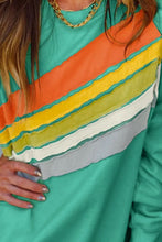 Load image into Gallery viewer, Contrast Round Neck Long Sleeve Sweatshirt