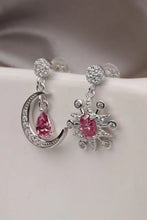 Load image into Gallery viewer, 2 Carat Moissanite 925 Sterling Silver Moon & Star Earrings