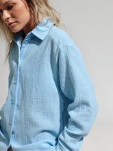 Load image into Gallery viewer, Textured Collared Neck Long Sleeve Shirt