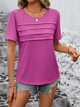 Load image into Gallery viewer, Round Neck Short Sleeve Top