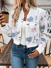 Load image into Gallery viewer, Printed Zip Up Long Sleeve Jacket
