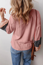 Load image into Gallery viewer, Drawstring Color Block Hooded Long Sleeve Top