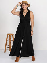 Load image into Gallery viewer, Plus Size V-Neck Wide Leg Jumpsuit