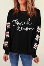 Load image into Gallery viewer, Letter Graphic Bow Long Sleeve Sweatshirt